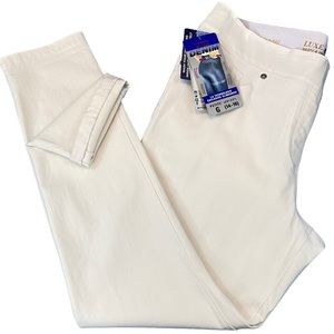 Nygard Luxe Denim Slims 4-Way Stretch White Pants; PL (14/16)